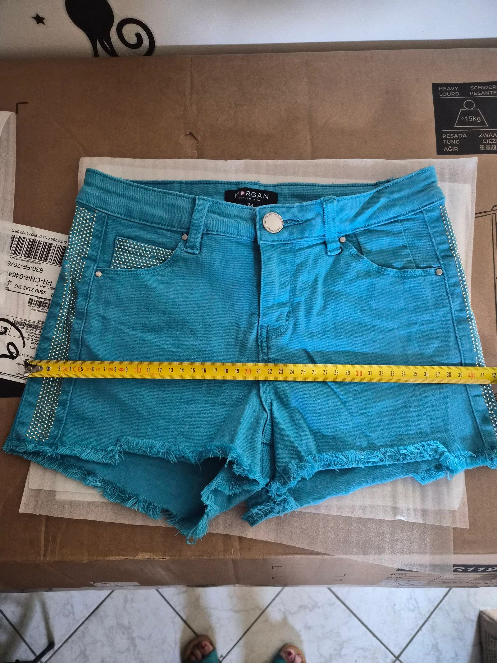 Short turquesa Morgan tamanho 34/XS – photo 13